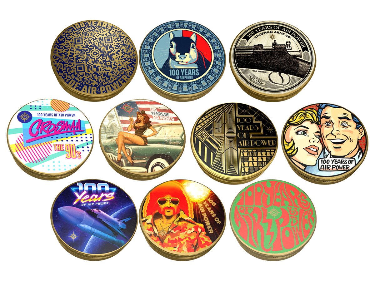 1673445579.jpg Crosman 100 Year Anniversary Pellet Tins - Image 1
