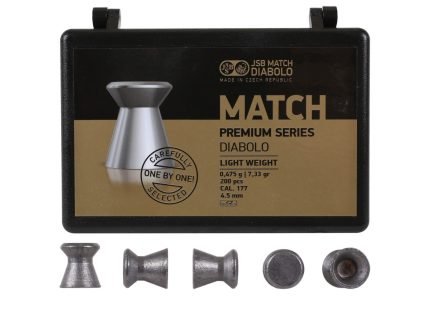 JSB Match Premium Light Weight .177 Cal, 7.72 gr - 200 ct
